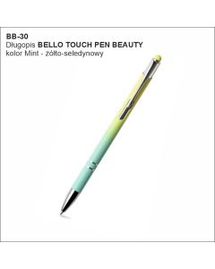 Długopis BELLO Touch Pen BEAUTY BB-30 MINT żółto-seledynowy