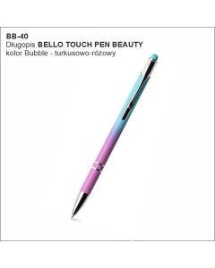 Długopis BELLO Touch Pen BEAUTY BB-40 BUBBLE turkusowo-różowy